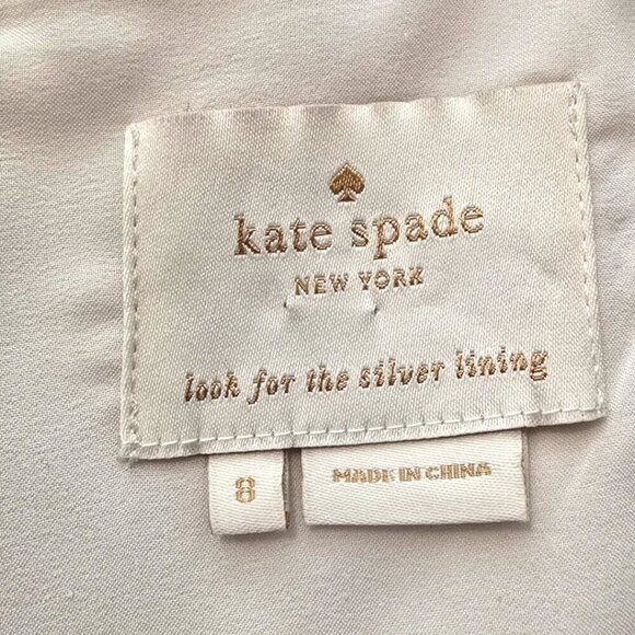 Kate Spade Tillie Cream & Black Color Block Sheath Dress With Pockets Sz 8 - Picture 10 of 12